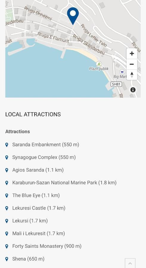 Vila Xhani Apartman Saranda Kültér fotó
